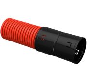 Труба гофрированная двустенная ПНД гибкая d110мм с муфтой красн. (уп.50м) IEK CTG12-110-K04-050-R