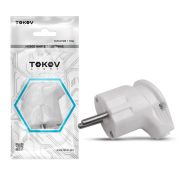 Вилка угловая 16А 250В с заземл. бел. TOKOV ELECTRIC TKL-PLUZ-C01