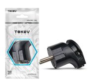 Вилка угловая 16А 250В с заземл. черн. TOKOV ELECTRIC TKL-PLUZ-C05
