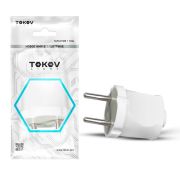 Вилка прямая 6А 250В без заземл. бел. TOKOV ELECTRIC TKL-PL-C01