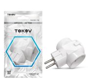 Разветвитель 3-м без заземл. 10А 250В IP20 ABS-пластик бел. TOKOV ELECTRIC TKL-S3C-C01