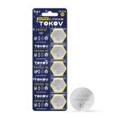 Элемент питания литиевый CR2032 таблетка (блистер 5шт) TOKOV ELECTRIC TKE-LI-CR2032/B5