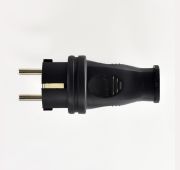 Вилка кабельная 1ф 1х16А 2P+E 220-240В IP44 каучук LEZARD 106-0400-0105/105