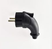 Вилка угловая 16А 2P+PE 220-240В IP44 каучук LEZARD 106-0400-0108/108