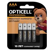 Элемент питания алкалиновый AAA/LR03 (блист. 4шт) Professional Opticell 5052002