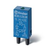 Модуль индикации и защиты LED + диод ( + A1) 6...24В DC зел. FINDER 9980902499