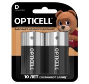 Элемент питания алкалиновый D/LR20 1.5В (блист. 2шт) Basic Opticell 5051005