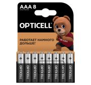 Элемент питания алкалиновый AAA/LR03 (блист. 8шт) Basic Opticell 5051009