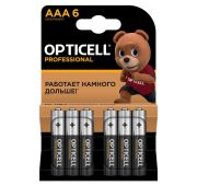 Элемент питания алкалиновый AAA/LR03 (блист. 6шт) Professional Opticell 5052004