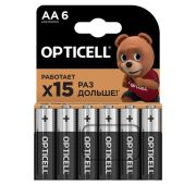 Элемент питания алкалиновый AA/LR6 (блист. 6шт) Basic Opticell 5051006