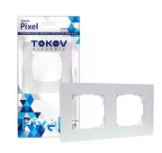 Рамка 2-м Pixel универс. перламутр. TOKOV ELECTRIC TKE-PX-RM2-C04