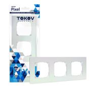 Рамка 3-м Pixel универс. перламутр. TOKOV ELECTRIC TKE-PX-RM3-C04