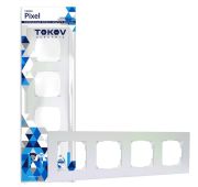 Рамка 4-м Pixel универс. перламутр. TOKOV ELECTRIC TKE-PX-RM4-C04