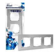 Рамка 3-м Pixel универс. алюм. TOKOV ELECTRIC TKE-PX-RM3-C03