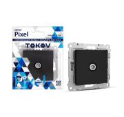 Розетка TV проходная СП Pixel 4DB механизм карбон TOKOV ELECTRIC TKE-PX-A1P-C14