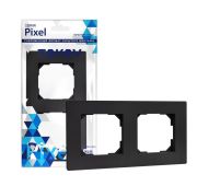Рамка 2-м Pixel универс. карбон TOKOV ELECTRIC TKE-PX-RM2-C14