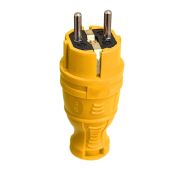 Вилка прямая с заземл. IP44 каучук желт. TOKOV TKE-C07-KV-Z