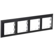 Рамка 4-м BRITE РУ-4-Бр хром/черн. IEK BR-M42-12-2-K23