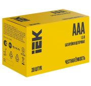 Элемент питания алкалиновый AAA/LR03 Alkaline бокс (уп.28шт) IEK ABT-LR03-OP-B28