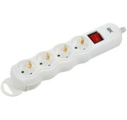 Колодка удлинителя 4-мест. с заземл. с выкл. РПр04В IEK WYP10-D-KP-16-04-ZKS-K01