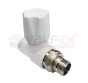 Вентиль для радиатора прямой 20х1/2дюйм (60/15) бел. VALFEX 1014620012