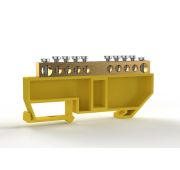 Шина PE «земля» на DIN-изоляторе 6х9мм 10 отвер. латунь TOKOV ELECTRIC TKE-BCB-69-10-DIN/PE