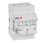 Выключатель автоматический модульный 3п B 25А 10кА OptiDin BM63-3B25-4.5-УХЛ3 КЭАЗ 329521