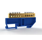 Шина нулевая на DIN-изоляторе 8х12мм 10 отвер. латунь TOKOV ELECTRIC TKE-BCB-812-10-DIN/N