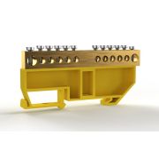 Шина PE «земля» на DIN-изоляторе 8х12мм 12 отвер. латунь TOKOV ELECTRIC TKE-BCB-812-12-DIN/PE