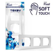 Рамка 3-м Pixel универс. айс TOKOV ELECTRIC TKE-PX-RM3-C34