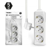 Удлинитель 3х5м с заземл. 10А 3х1.5 TOKOV LIGHT TKL-C01-BU3-5-1.5-Z