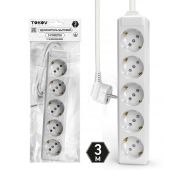 Удлинитель 5х3м с заземл. 10А 3х1.5 TOKOV LIGHT TKL-C01-BU5-3-1.5-Z