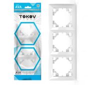Рамка 3-м AVA бел. TOKOV LIGHT TKL-AV-RM3-C01