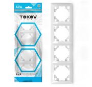 Рамка 4-м AVA бел. TOKOV LIGHT TKL-AV-RM4-C01