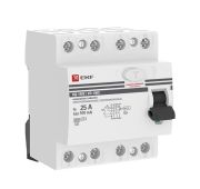 Выключатель дифференциального тока (УЗО) 4P 25А 100мА (электромех.) PROxima EKF elcb-4-25-100S-em-pro