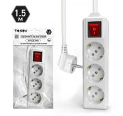 Удлинитель 3х1.5м с заземл. с выкл. 10А 3х1.5 TOKOV LIGHT TKL-C01-BU3-1.5-1.5-ZV