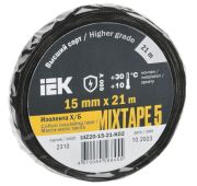 Изолента Х/Б 15мм 21м MIXTAPE 5 IEK UIZ20-15-21-K02