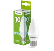 Лампа светодиодная C35 10Вт свеча 6500К E27 230В GENERICA LL-C35-10-230-65-E27-G