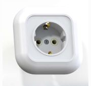 Розетка 1-м СП Валентина РС16-635 16А IP20 с заземл. бел./зол. Кунцево 7654