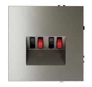 Розетка акустическая встраиваемая VOLTUM S70 4-местная, (шелк)