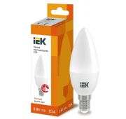 Лампа светодиодная Eco C35 5Вт свеча 3000К тепл. бел. E14 450лм 230-240В IEK LLE-C35-5-230-30-E14