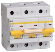 Выключатель автоматический модульный 3п C 40А 10кА ВА47-100 KARAT IEK MVA40-3-040-C