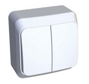 Выключатель 2-кл. ОП Этюд 10А IP20 бел. SE BA10-002B