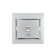 Розетка компьютерная 1-м СП Mira RJ45 сер. метал. LEZARD 701-1010-139