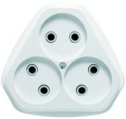 Розетка 3-м ОП РА10-387 10А IP20 бел. Кунцево 5920