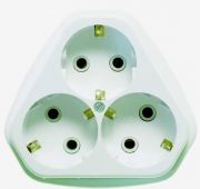 Розетка 3-м СП РС10/16-835 16А IP20 с заземл. бел. Кунцево 5929
