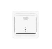Переключатель проходной 1-кл. СП Валери 10А IP20 с подсветкой бел. UNIVersal В0125