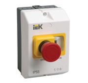 Оболочка защитная с кноп. «СТОП» IP54 IEK DMS11D-PC55