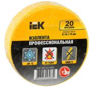 Изолента ПВХ 0.18х19мм желт. (рул.20м) IEK UIZ-20-10-K05
