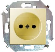 Розетка 1-м СП Simon 15 16А IP20 250В без заземл. винтов. клеммы механизм сл. кость Simon 1591431-031